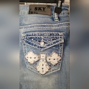 Embellished Blue Jeans,  SKY, 13/14